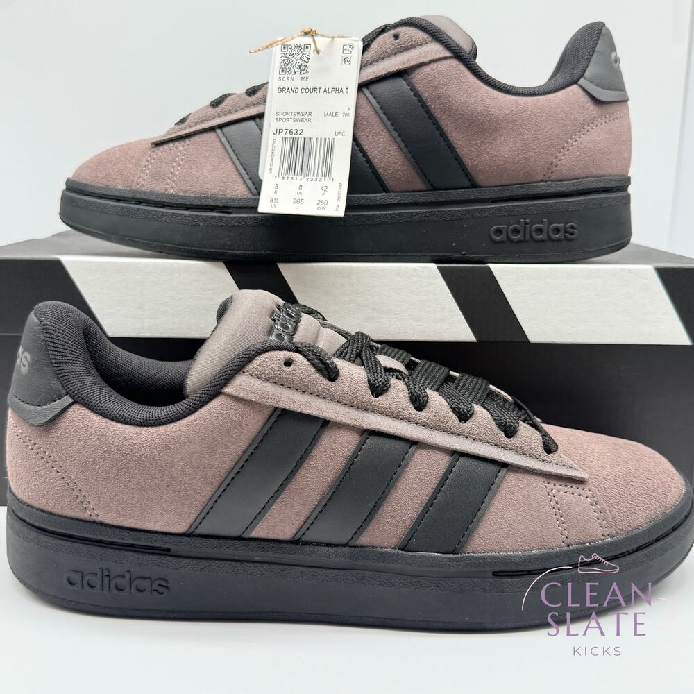 Adidas Grand Court Alpha, Wonder Taupe/Black JP7632 Men 8.5 NIB/NWT
